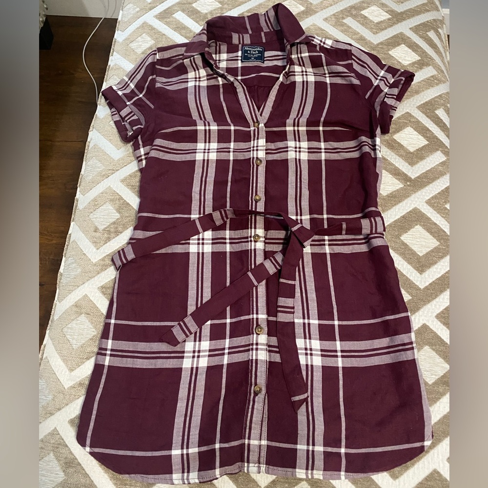 Flannel shirt dress